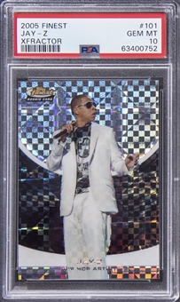 2005 Topps Finest XFractor #101 Jay-Z Rookie Card (#072/199) - PSA GEM MT 10